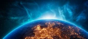 Blick auf Europa vom Weltall aus - viele Lichter