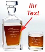 Ihr Text auf Whisky-Flasche