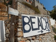 Schild zum Beach