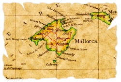 Alte Karte von Mallorca