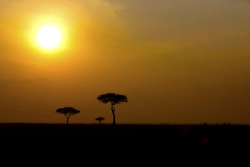 Sonnenuntergang in Kenia