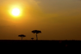 Sonnenuntergang in Kenia