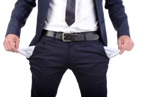 Kein Geld mehr in der Tasche!