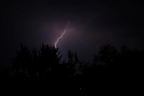Blitz während eines Gewitters