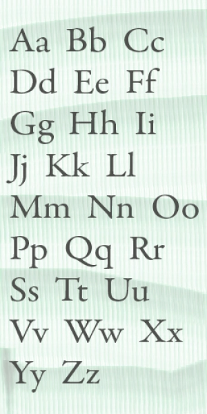 das lateinische Alphabet