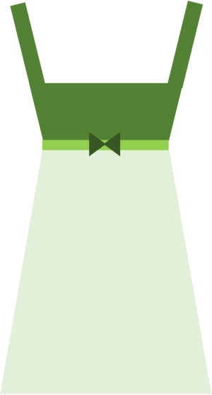 Dirndl mittig gebunden