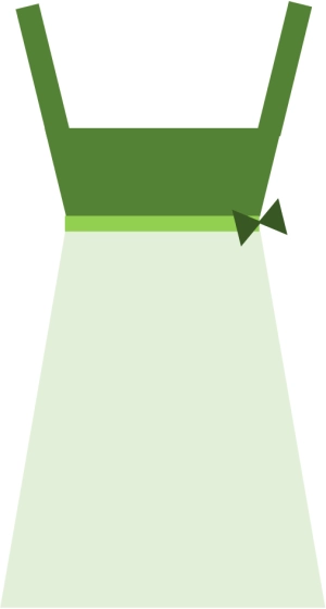 Dirndl rechts gebunden