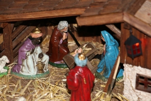 Geburt Jesu in einer Krippe