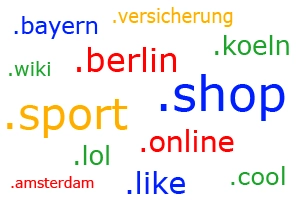 Beispiele für die neuen Domains