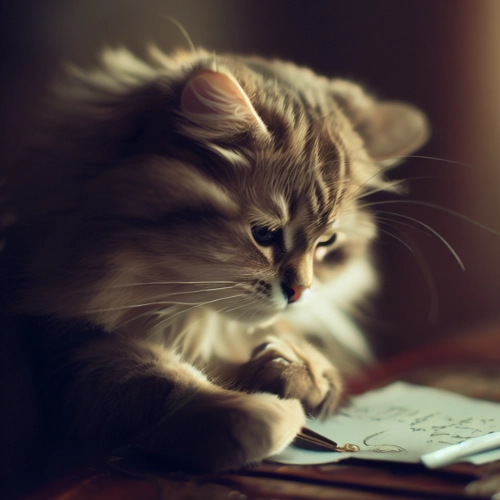 Katze Brief schreiben