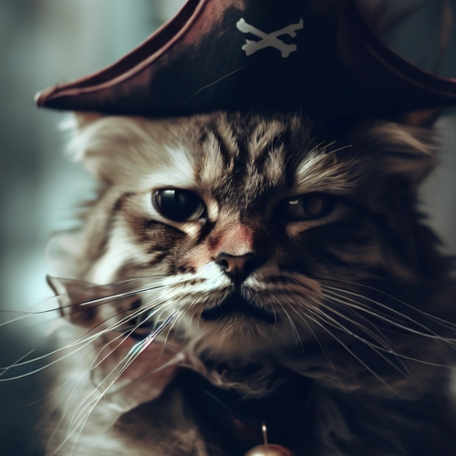 Katze Pirat.