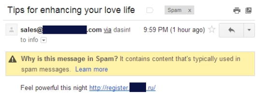 Spammail: Liebesleben verbessern